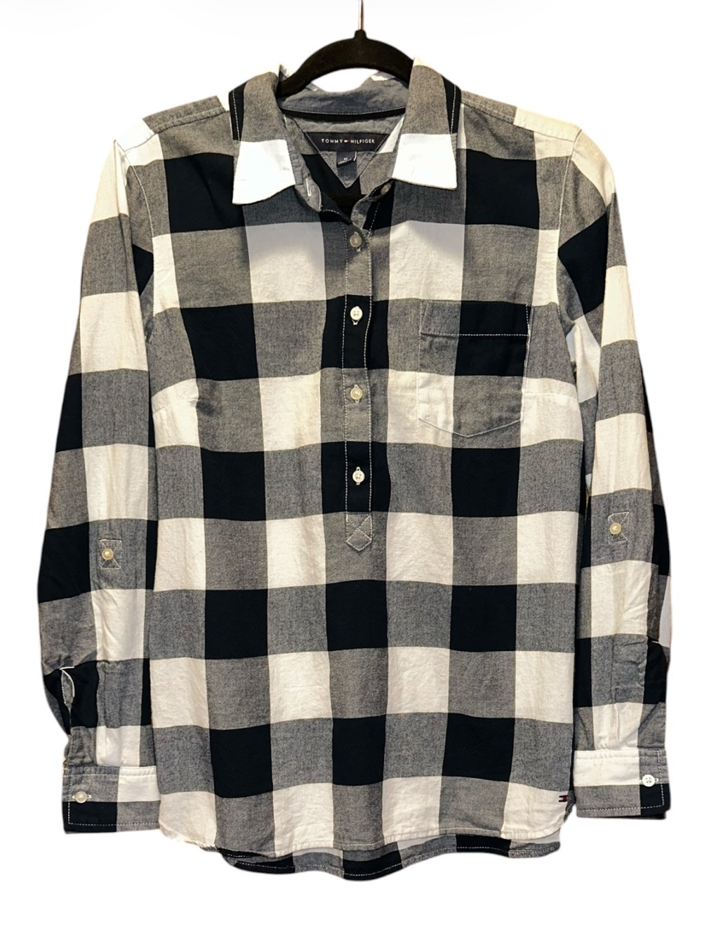 Tommy Hilfiger Black & White Buffalo Plaid Shirt